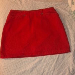 Vintage Guess Jeans USA Red Denim Skirt